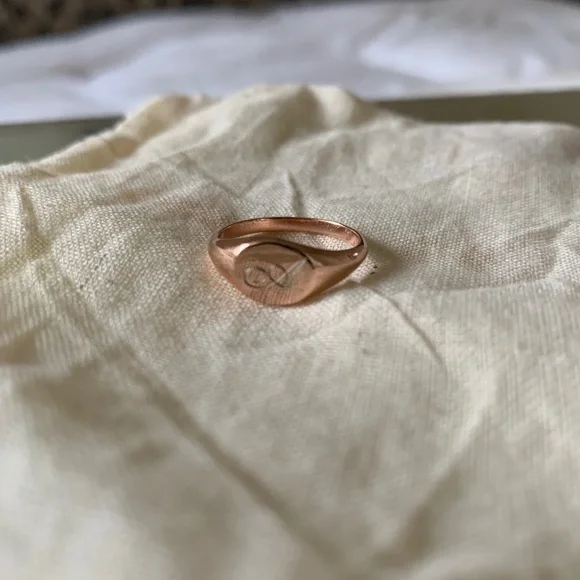 Jewelry Pinky Signet Ring Rose Gold Signet Ring A Size Poshmark